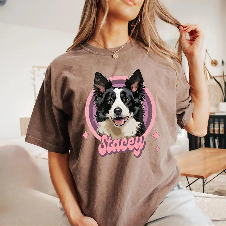 Pet Shirt Pet Photo + Name Custom Dog Portrait