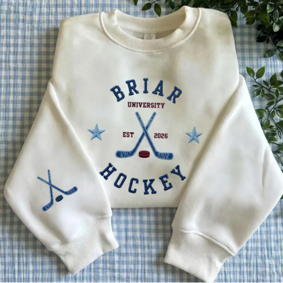 Briar University Hockey Embroidered Sweatshirt