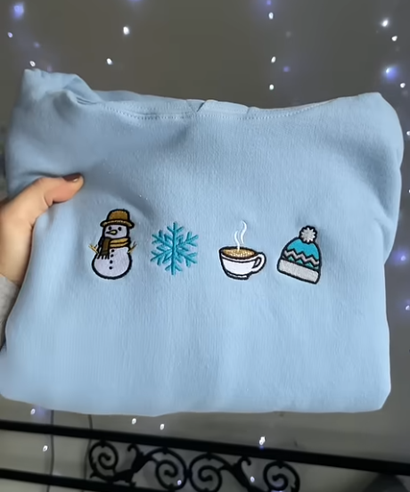 WHITE AS SNOW HOODIE (front embroidery)