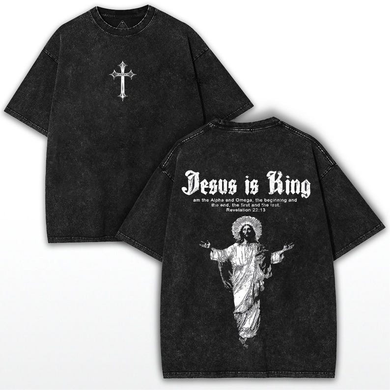 Jesus Is King Vintage Washed Unisex T-Shirt ✝️