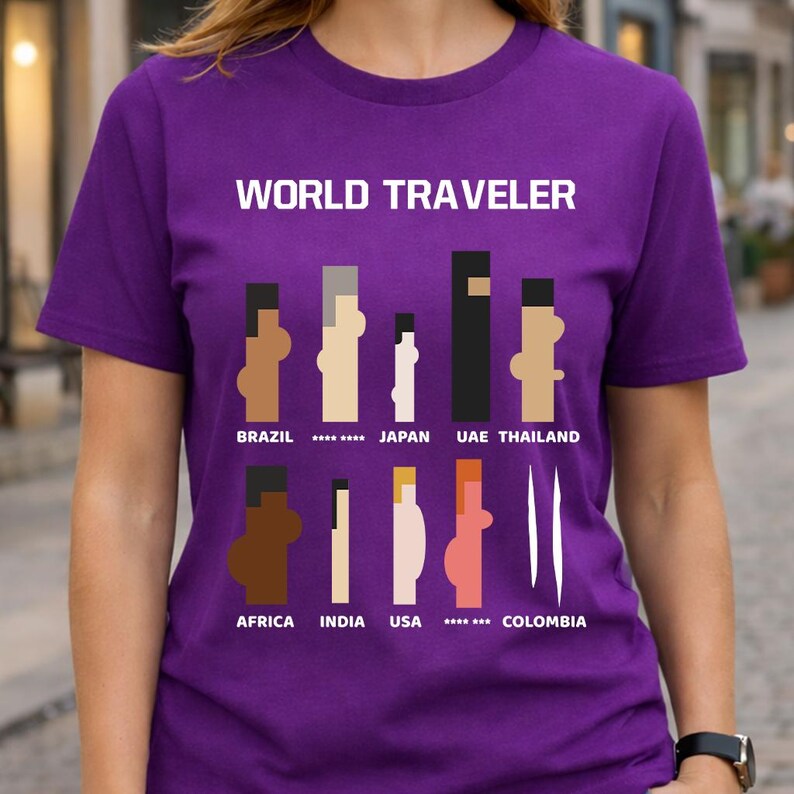 World Traveler Funny Travel Humor Vintage Minimalist Parody Graphic T-Shirt