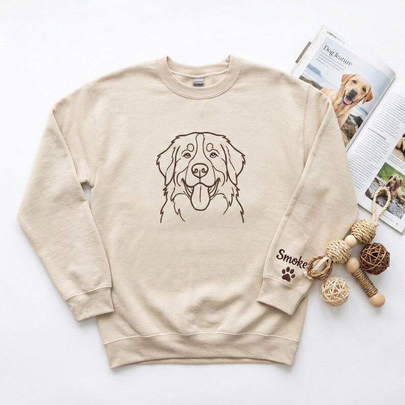 Custom pet embroidered sweatshirt, Personalized Gift for Pet Lovers