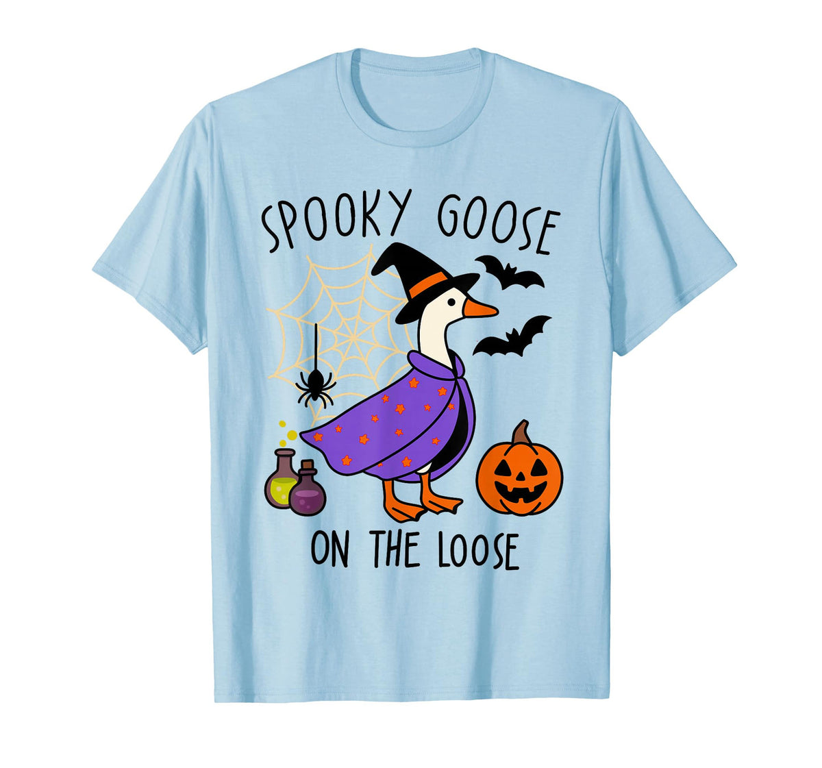 Spooky Goose On The Loose - Funny Halloween Graphic T-Shirt