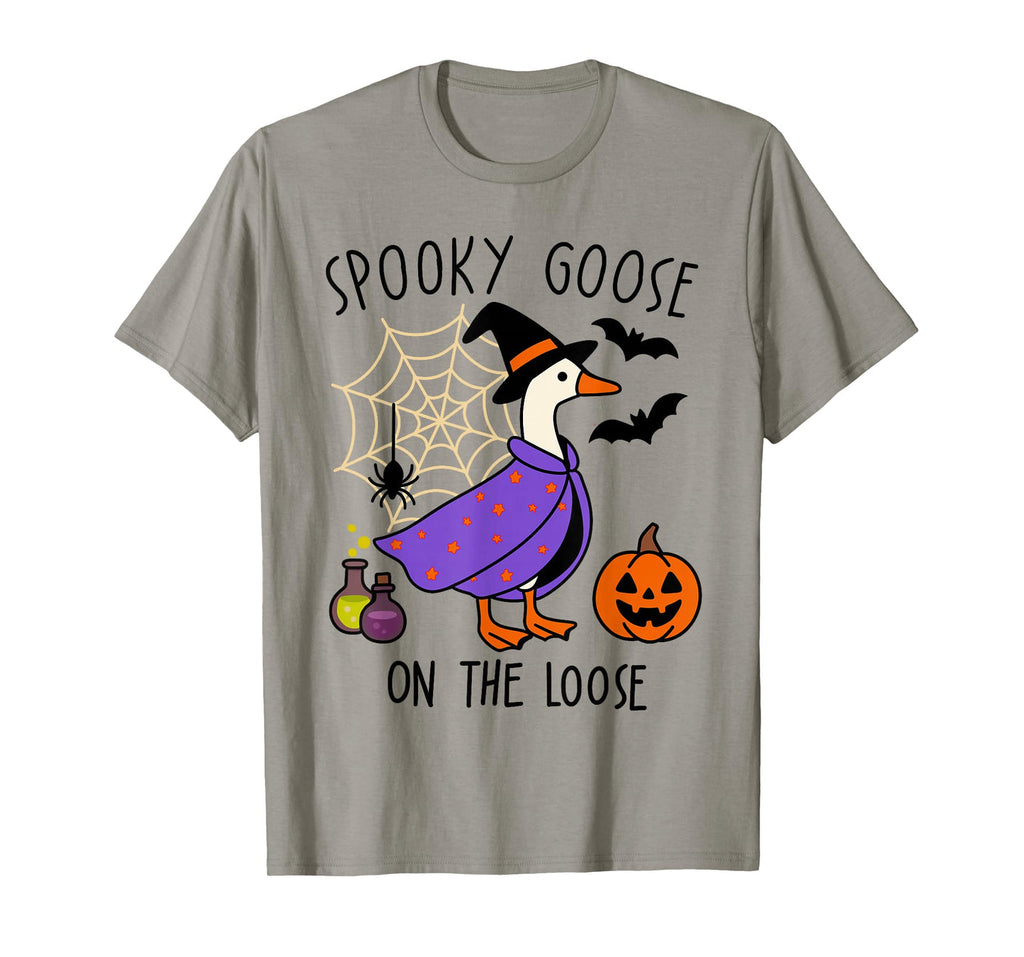 Spooky Goose On The Loose - Funny Halloween Graphic T-Shirt