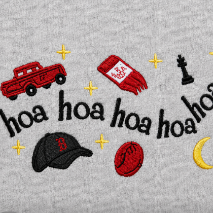 Hoa Hoa Hoa Embroidered Graphic Sweatshirt