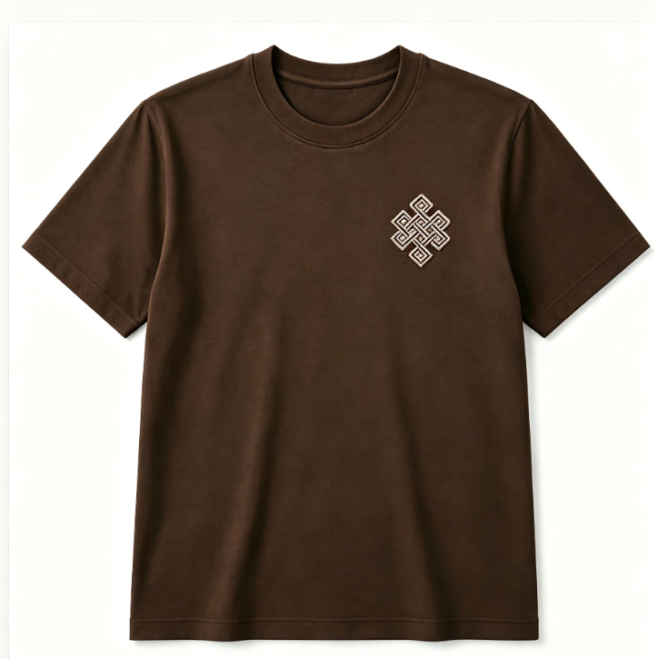 Minimal Geometric Embroidered Cotton T-Shirt – Premium Streetwear Tee