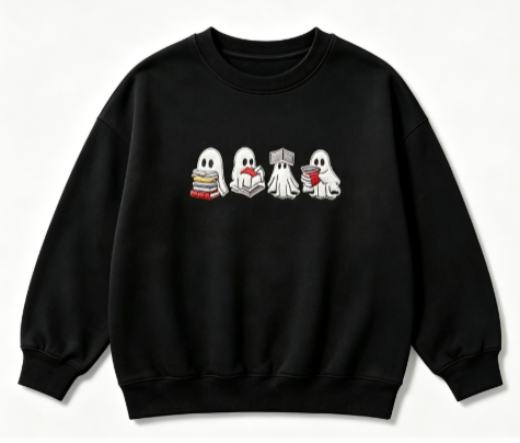Ghost Book Club Embroidered Crewneck Sweatshirt