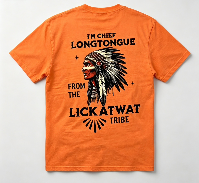 Vintage Chief Longtongue Graphic T-Shirt – Bold Western-Inspired Unisex Tee