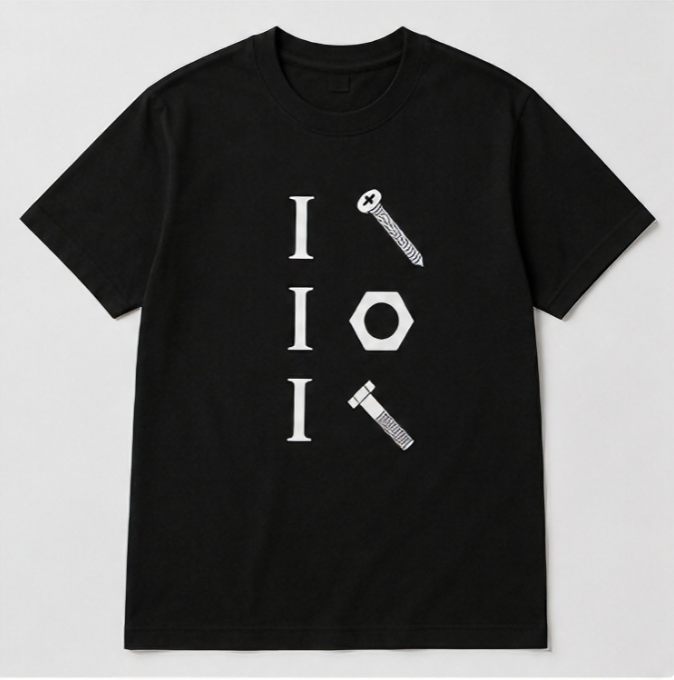 I Love Nuts & Bolts Funny Mechanic T-Shirt