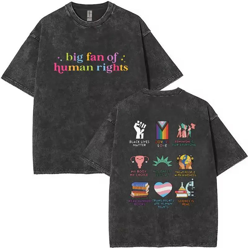 Big fan of human rights Hoodie, Human Rights Hoodie，Sweatshirt，Washed Cotton T-shirt