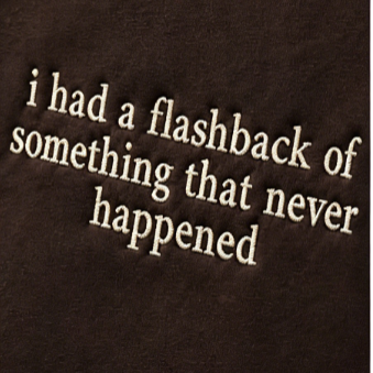 I Had a Flashback Vintage Statement Embroidered Oversized Sweatshirt