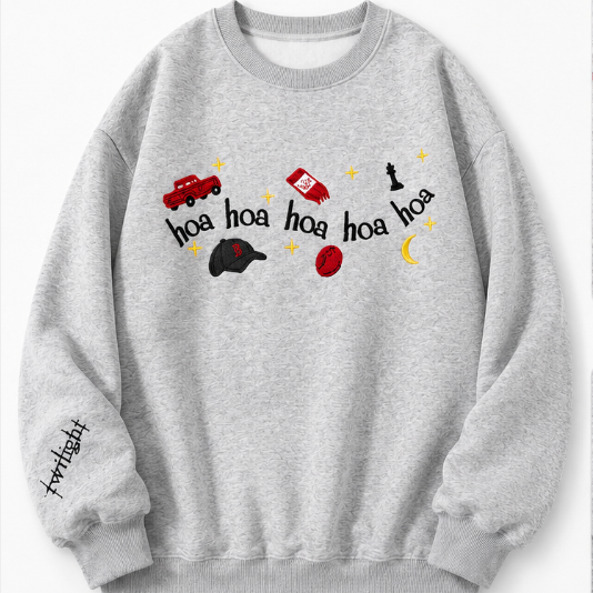 Hoa Hoa Hoa Embroidered Graphic Sweatshirt