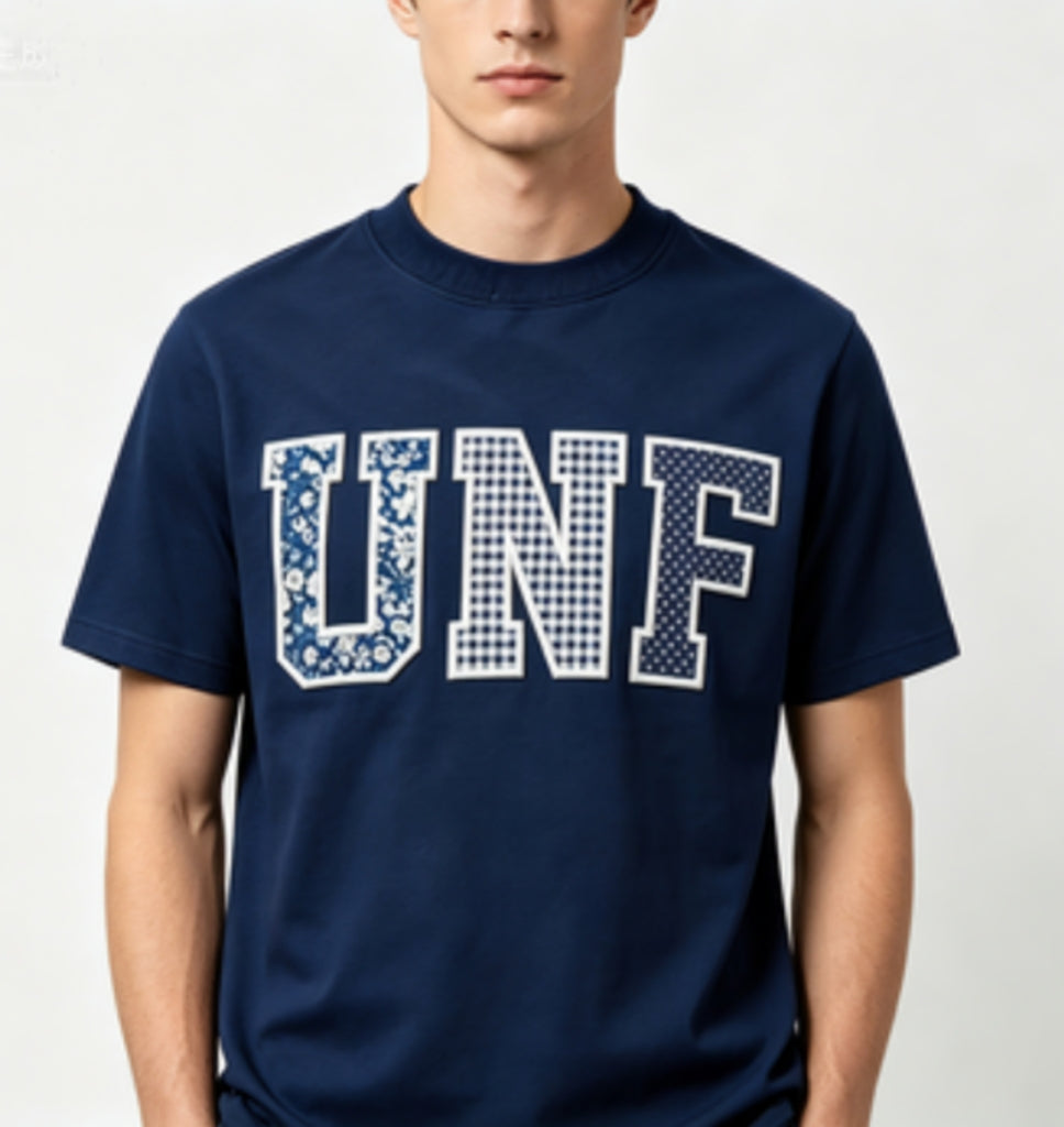 UNF Graphic Print T-Shirt – Casual Cotton Crew Neck Tee