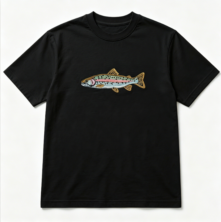 Vintage Embroidered Rainbow Trout T-Shirt