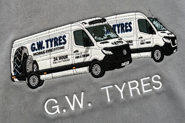 G.W. TYRES Embroidered Heavyweight Hoodie