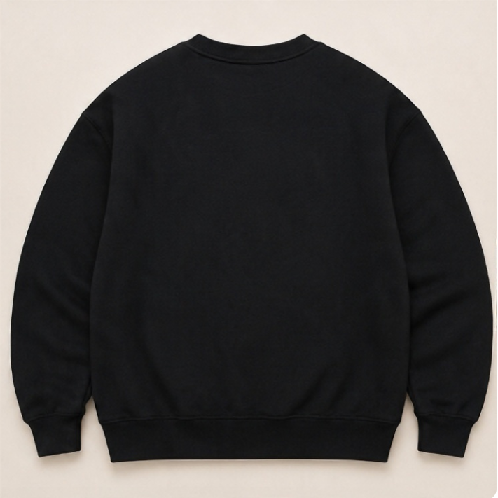 Witchy Embroidered Halloween Crewneck Sweatshirt – Gothic Witch Hat & Broom Cozy Pullover