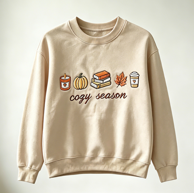 Cozy Season Embroidered Sweatshirt