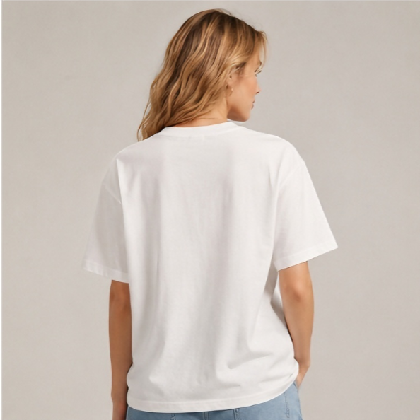 Pink Ribbon Angel Wings Embroidered T-Shirt
