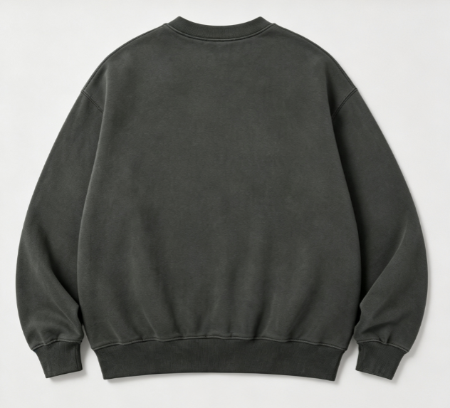 Cowboy Ghosts Oversized Vintage Washed Charcoal Crewneck Sweatshirt