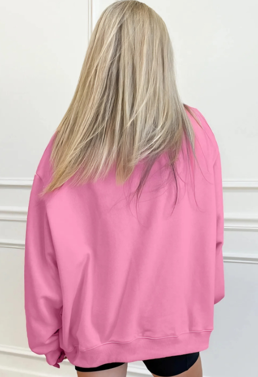 BLESSED Embroidered Oversized Sweatshir
