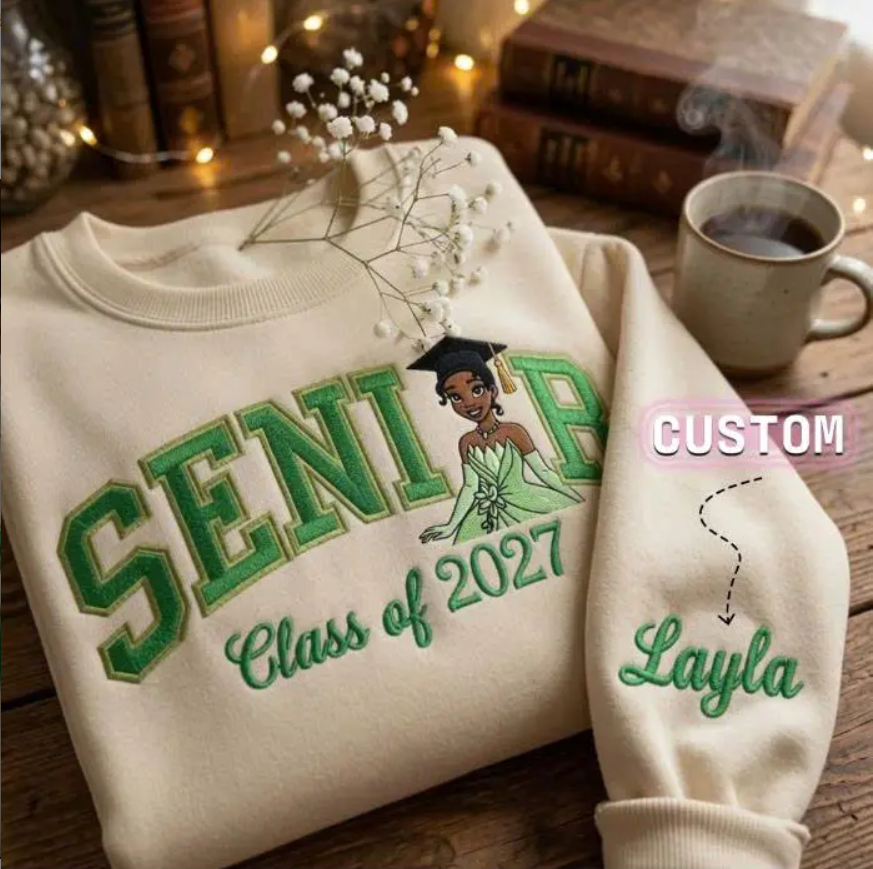 Custom Senior 2027 Graduation Embroidered Sweatshirt