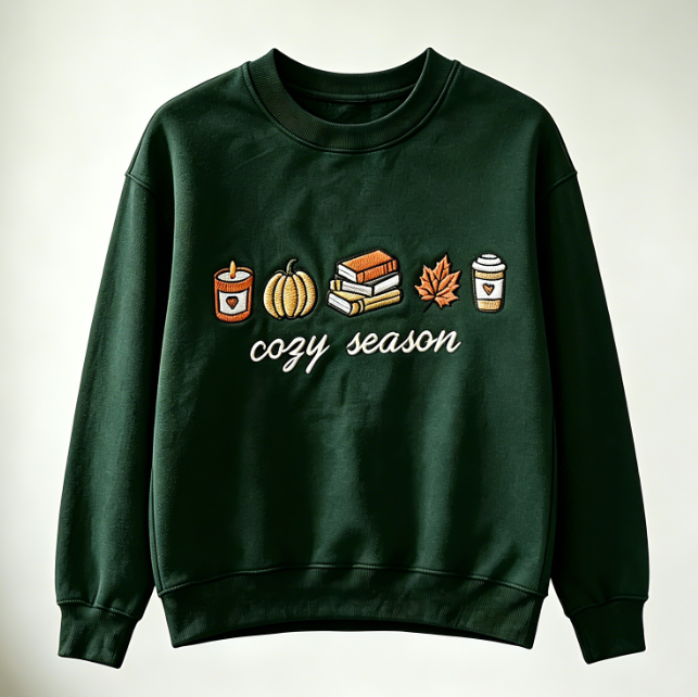 Cozy Season Embroidered Sweatshirt