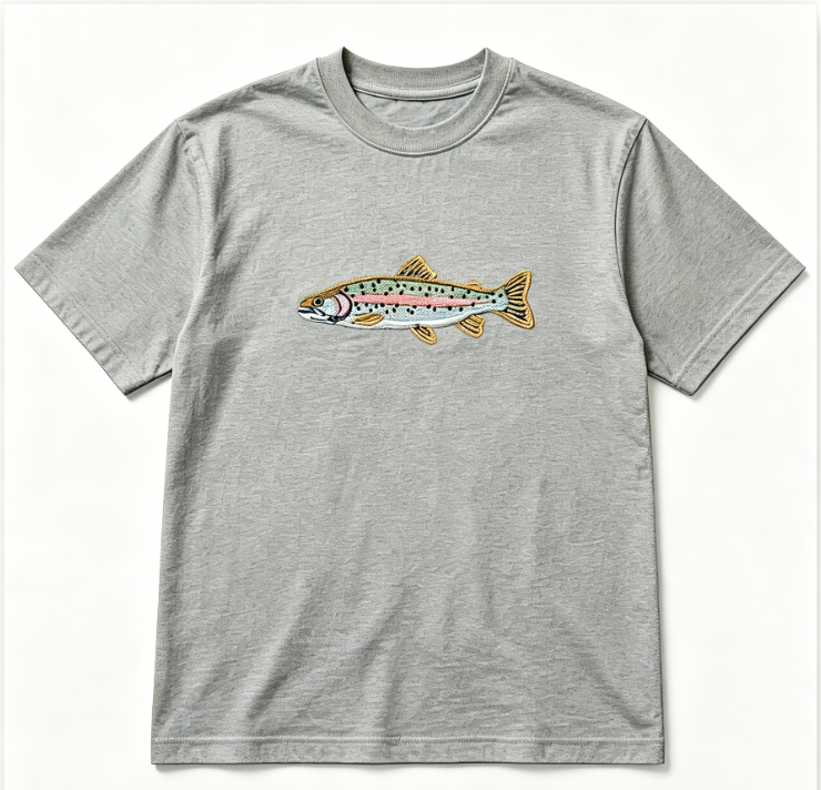 Vintage Embroidered Rainbow Trout T-Shirt