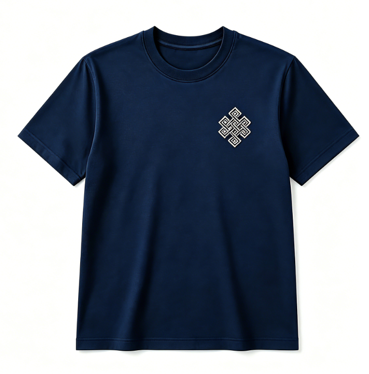 Minimal Geometric Embroidered Cotton T-Shirt – Premium Streetwear Tee