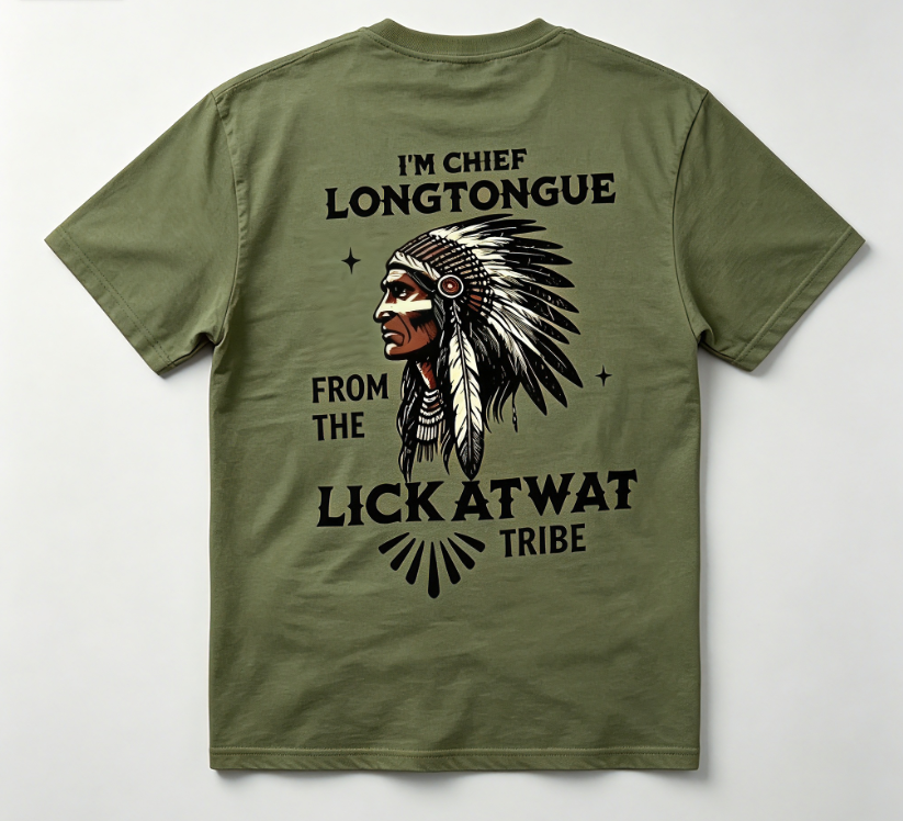 Vintage Chief Longtongue Graphic T-Shirt – Bold Western-Inspired Unisex Tee