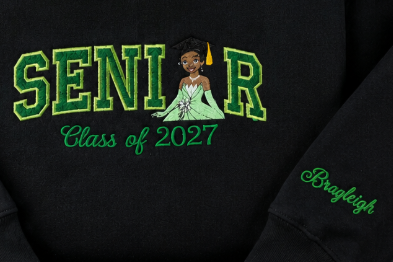 Custom Senior 2027 Graduation Embroidered Sweatshirt