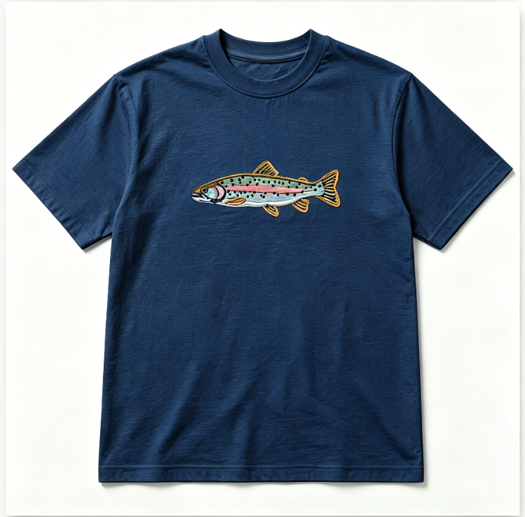 Vintage Embroidered Rainbow Trout T-Shirt