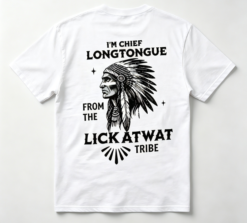 Vintage Chief Longtongue Graphic T-Shirt – Bold Western-Inspired Unisex Tee