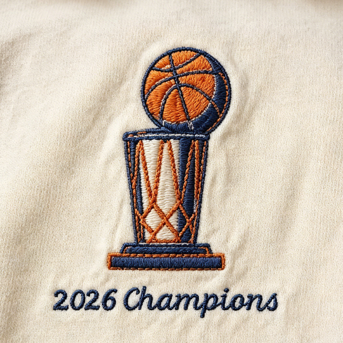 New York Basketball Champions Embroidered  T-Shirt