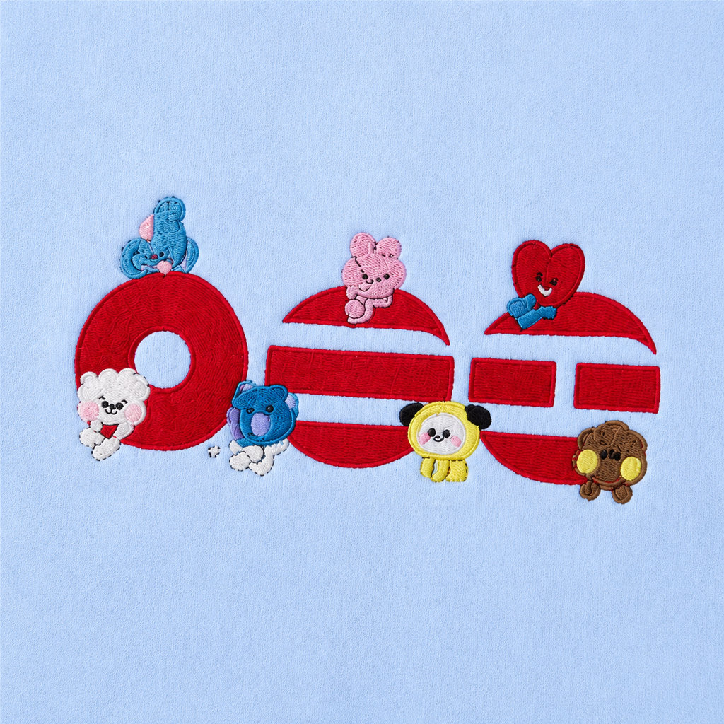 Cute Embroidered Cartoon Crewneck Sweatshirt