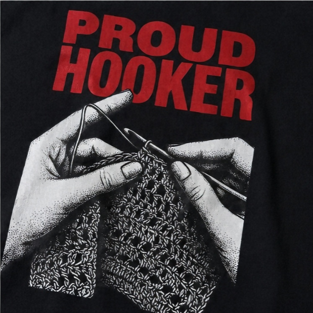 Proud Hooker Crochet Graphic T-Shirt
