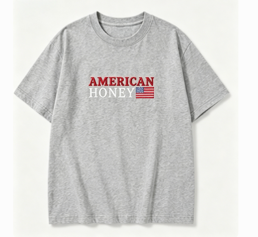 American Honey Embroidered Vintage Tee