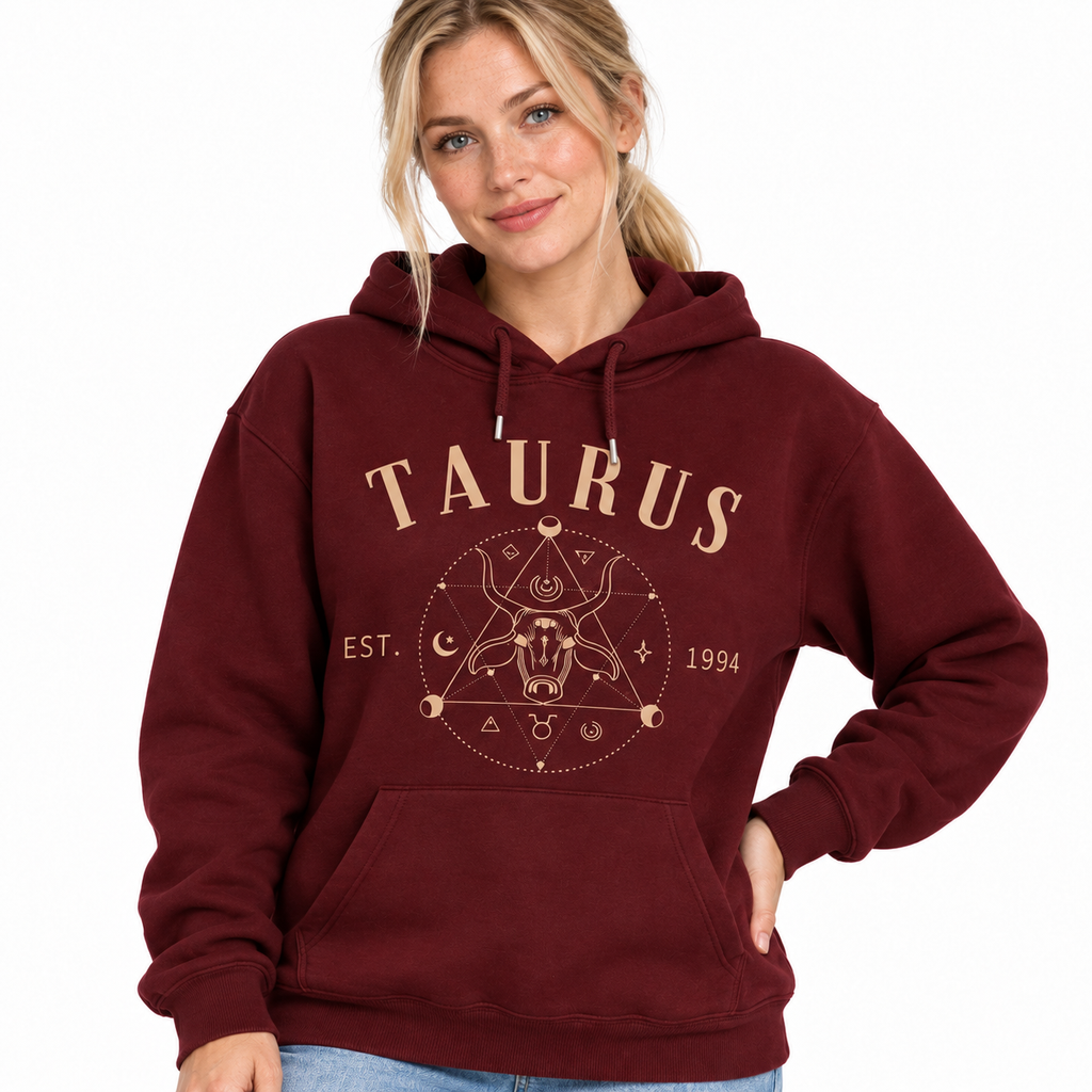 [CUSTOM EST. YEAR] 12 Zodiac Signs Hoodie – Personalized Birth Year Astrology Sweatshirt