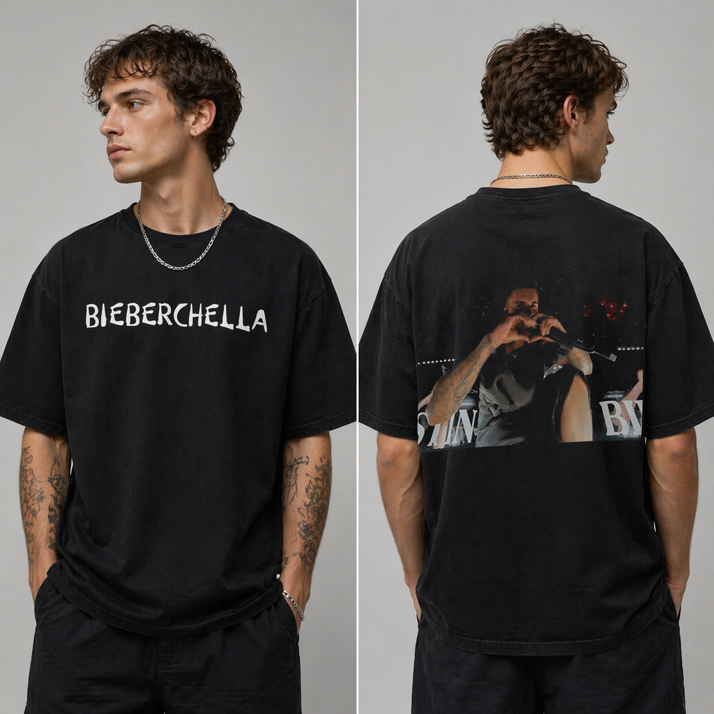 Bieberchella JB Heart Wash Shirt, Vintage Concert Shirt/Sweatshirt/Hoodie, 2000s Pop  Tee