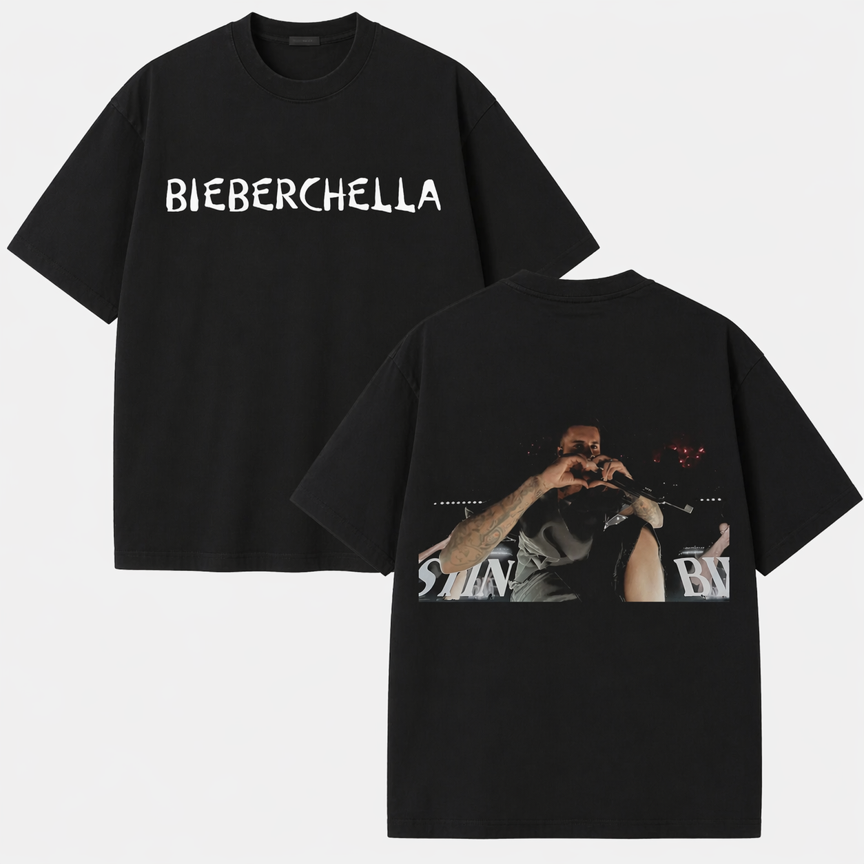 Bieberchella JB Heart Wash Shirt, Vintage Concert Shirt/Sweatshirt/Hoodie, 2000s Pop  Tee