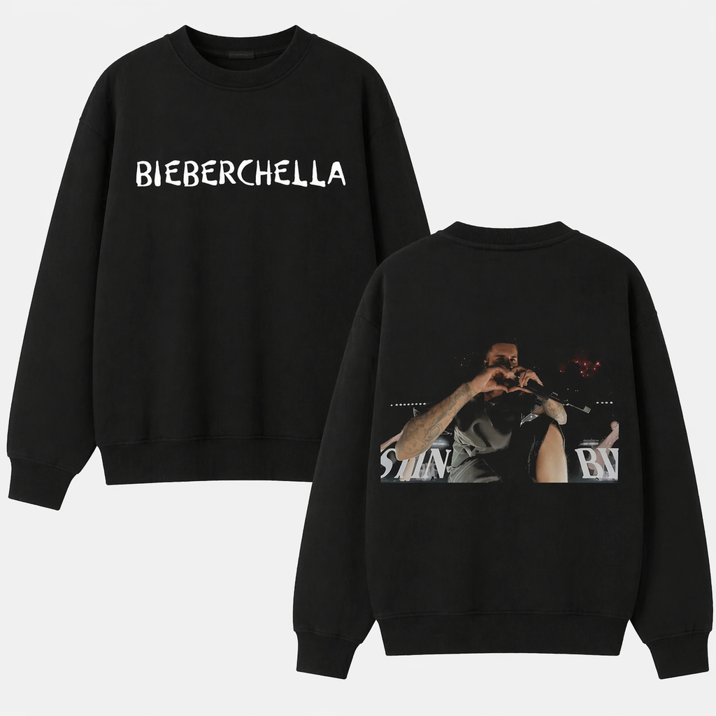 Bieberchella JB Heart Wash Shirt, Vintage Concert Shirt/Sweatshirt/Hoodie, 2000s Pop  Tee