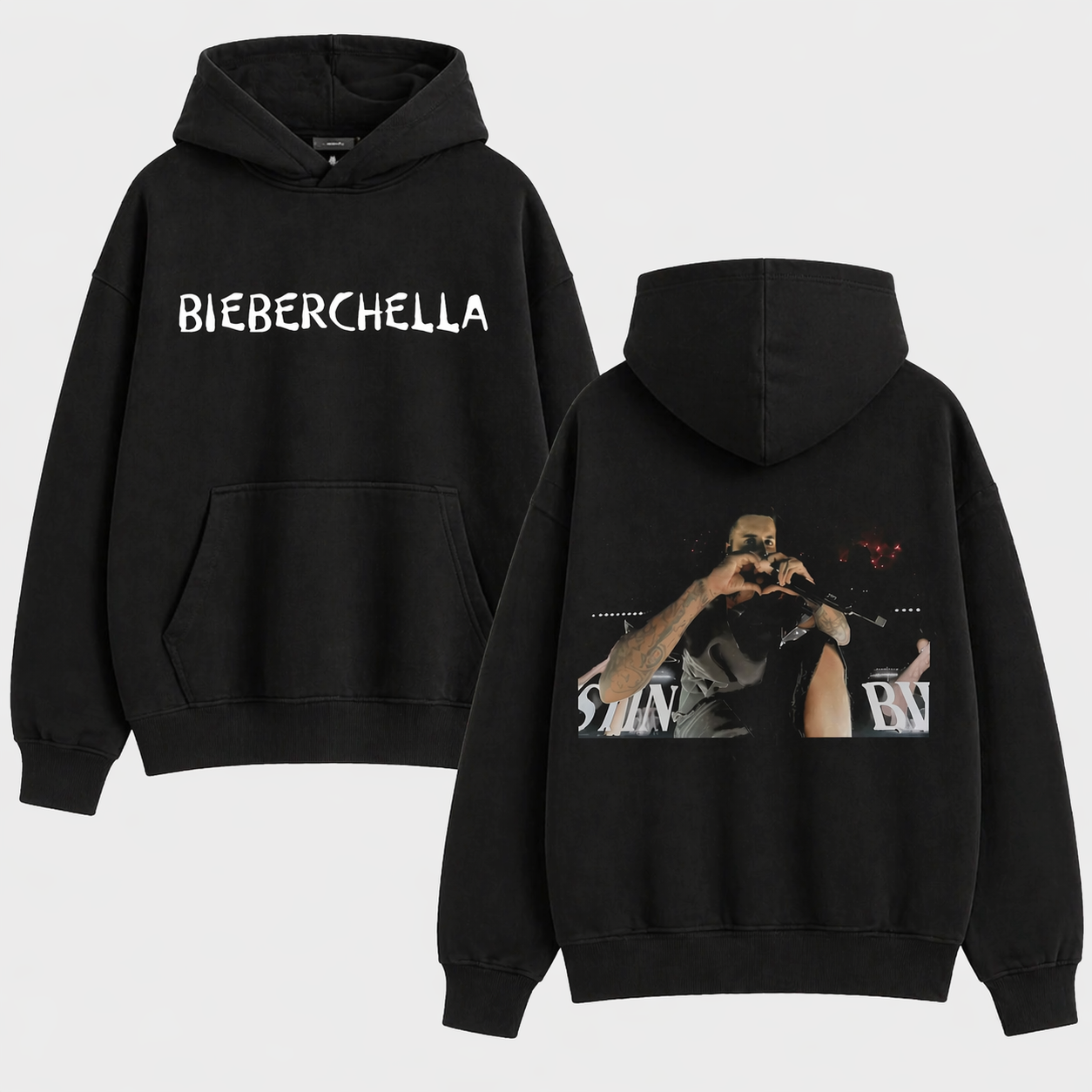 Bieberchella JB Heart Wash Shirt, Vintage Concert Shirt/Sweatshirt/Hoodie, 2000s Pop  Tee