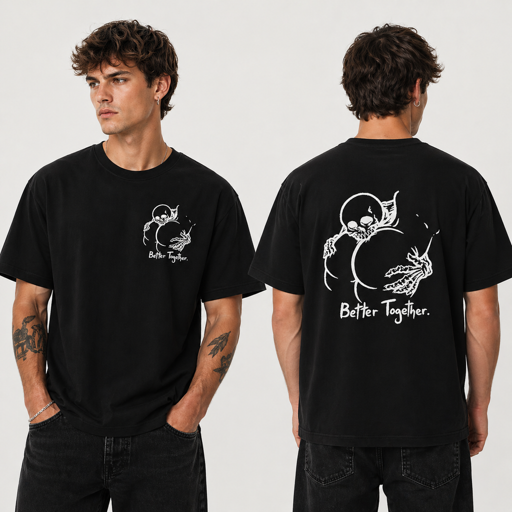 Better Together Skull and Butt Casual Graphic Print T-shirt/Sweatshirt/Hoodie