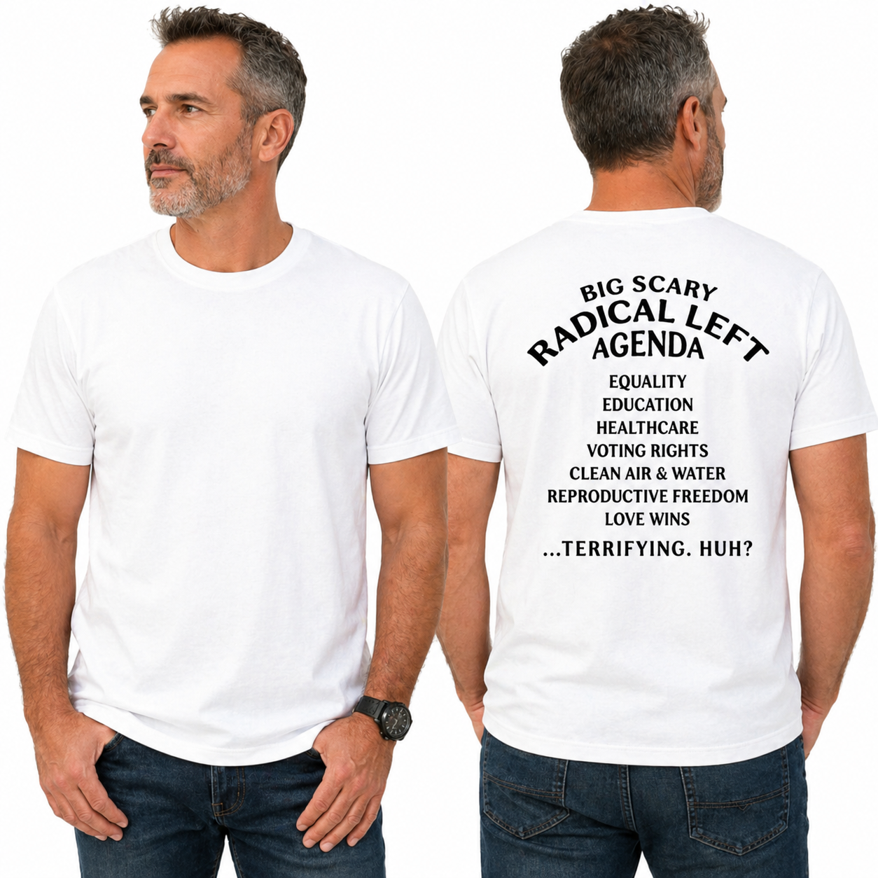 Big Scary Radical Left Agenda T-shirt, Unisex Graphic Tees/Sweatshirt/Hoodie