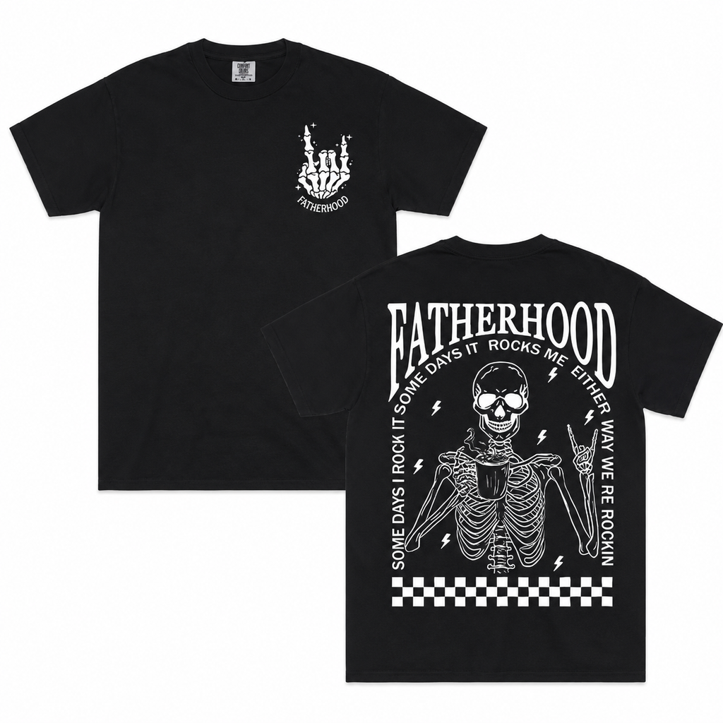 Comfort Colors Fatherhood Shirt, Funny Skeleton Dad Tee, Retro First Time Dad Shirt/Sweatshirt/Hoodie