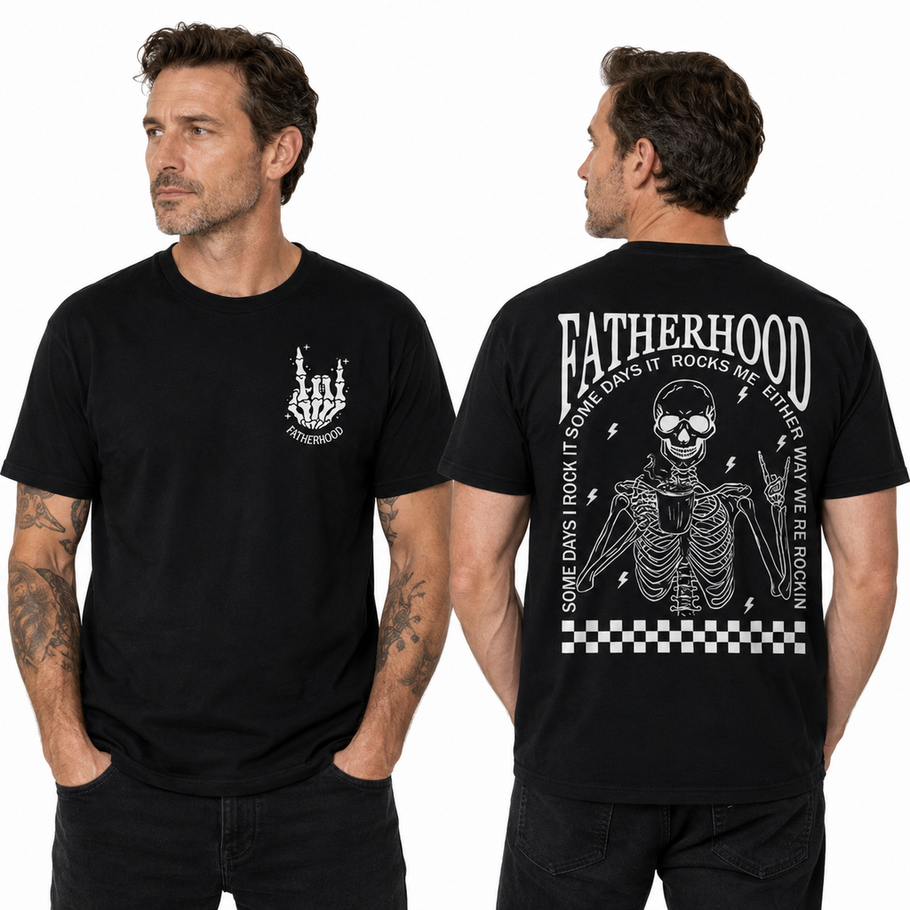 Comfort Colors Fatherhood Shirt, Funny Skeleton Dad Tee, Retro First Time Dad Shirt/Sweatshirt/Hoodie