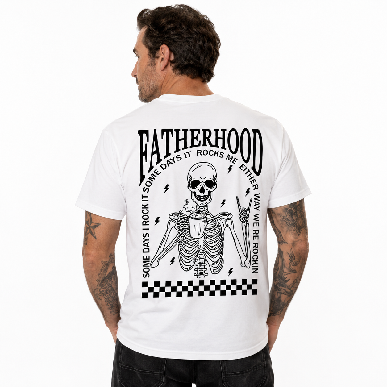 Comfort Colors Fatherhood Shirt, Funny Skeleton Dad Tee, Retro First Time Dad Shirt/Sweatshirt/Hoodie