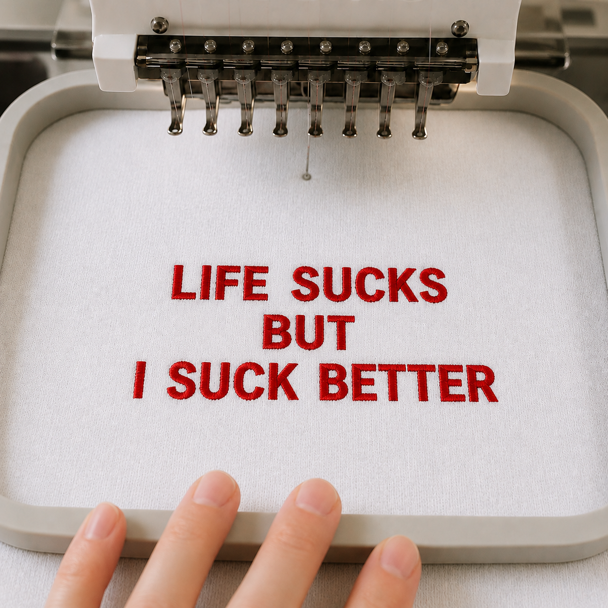Embroidered 'Life Sucks But I Suck Better‘ T-shirt/Sweatshirt/Hoodie