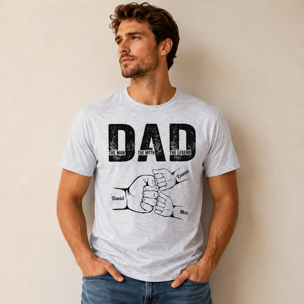 Father's Day Gifts, Dad The Man The Myth The Legend - Personalized Shirt Father's Day