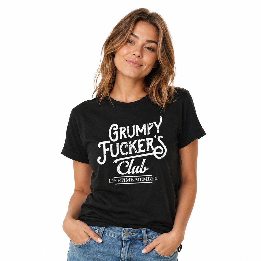 Mens Funny T Shirts Grumpy F*ckers Club Sarcastic Graphic Novelty Tee/Sweatshirt/Hoodie