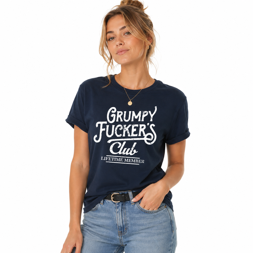 Mens Funny T Shirts Grumpy F*ckers Club Sarcastic Graphic Novelty Tee/Sweatshirt/Hoodie